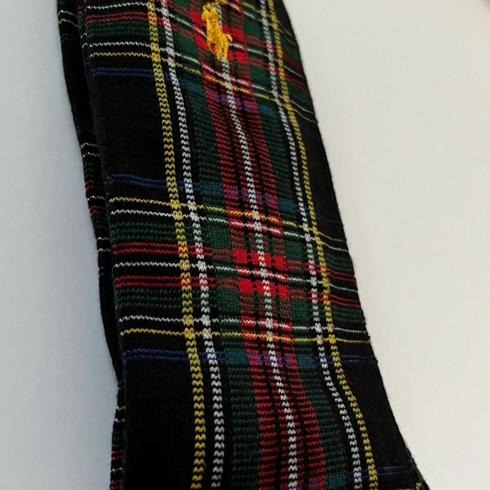 Hold Ralph Lauren Plaid Black long Socks